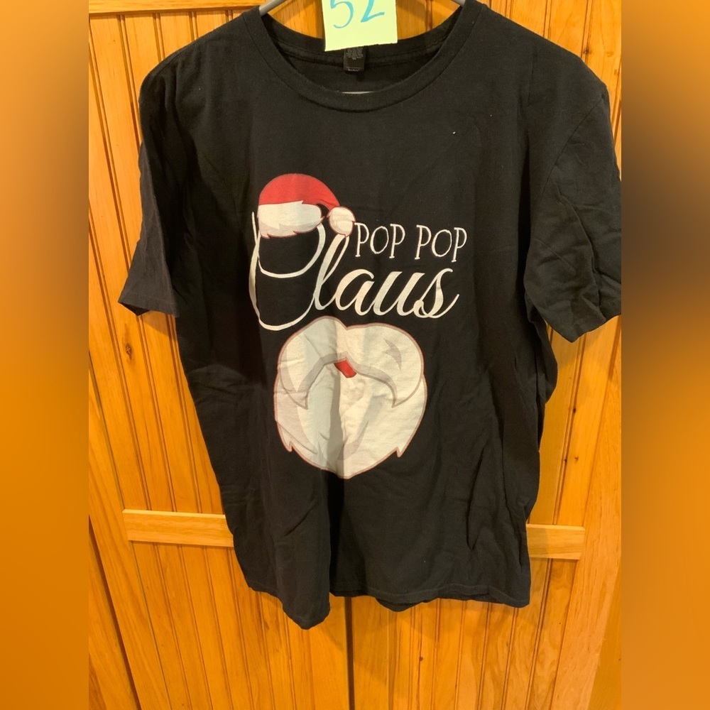 Anvil Black Pop Pop Claus T-Shirt